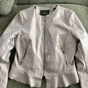 Leather purple jacket